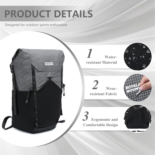 20l Hiking Backpack For Women&Men, Water Resistant Daypack Backpacks, Foldable & Packable Hiking Backpack, Lightweight Small Daypack For Travel Camping (Grey) - color: Grey