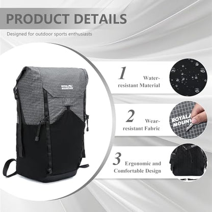 20l Hiking Backpack For Women&Men, Water Resistant Daypack Backpacks, Foldable & Packable Hiking Backpack, Lightweight Small Daypack For Travel Camping (Grey) - color: Grey