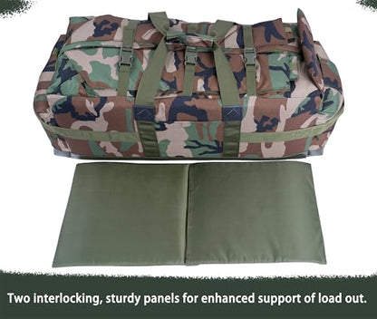 Large Military Duffle Bag Backpack Tactical Field Gear Equipment Duffel Bag Army Deployment Bag 85L - color: DW Camo