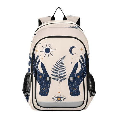 ALAZA Moon Sun Stars Witchy Laptop Backpack Purse for Women Men Travel Bag Casual Daypack with Compartment & Multiple Pockets - color: Witchy