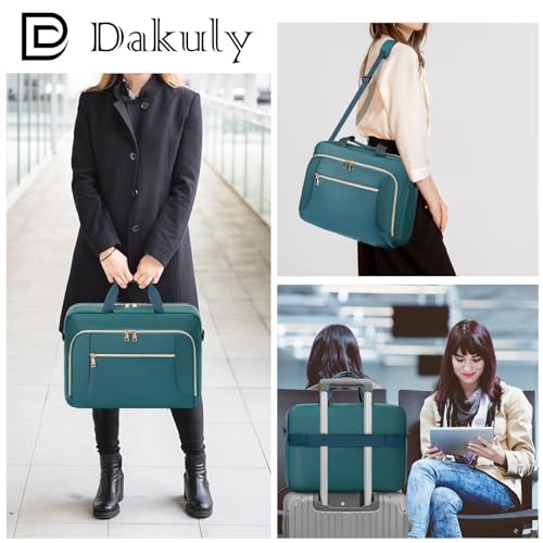 Laptop Bag 17.3 Inch Work Briefcase Laptop Case Computer Messenger Bag - color: Dark Green, size: 17 inch