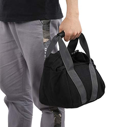 Canvas Weightlifting Training Sandbag, Fitness Sandbag with Comfortable Handle, Reinforced Sealed Fill Port and Durable Stitching for Home Gym Travel Workouts, Gray