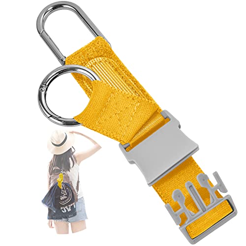 ZINZ Elastic Jacket Gripper Travel Strap with D-Ring Hooks and Buckle, Suitcase Straps Belts Travel Accessories, Makes Your Hands Free - color: Yellow