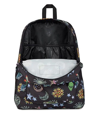 JanSport SuperBreak Plus Backpack with Padded 15-inch Laptop Sleeve and Integrated Bottle Pocket - Spacious and Durable Daypack for Work and Travel, Galaxy Glam - color: Galaxy Glam