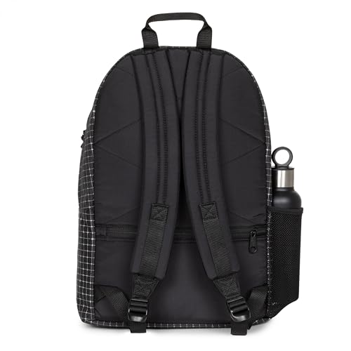 EASTPAK Padded Double – 24L Squared Backpack with Dual Front Pockets, 13” Laptop Sleeve, Bottle Holder & Padded Straps, Refleks Space Black - color: Refleks Space Black