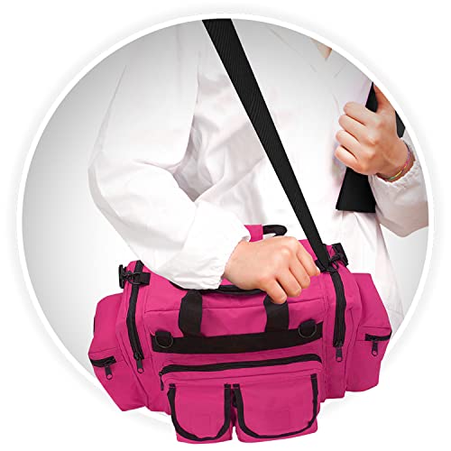 ASA TECHMED First Aid Responder EMS Emergency Medical Trauma Bag Deluxe, Pink - color: Pink
