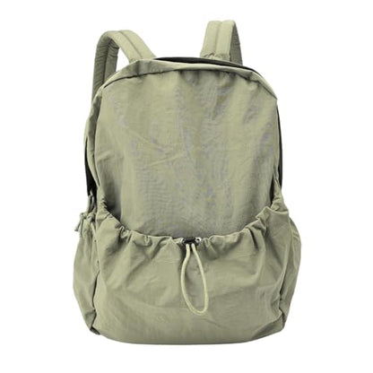 Simple Backpack for Women Men, Aesthetic Medium Backpack Lightweight Casual Daypack Cute Bookbag for Women Men (Green, 38x26x10cm) - color: Green