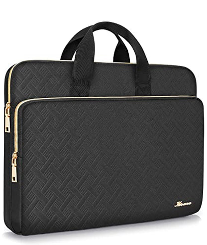 KIZUNA Laptop Sleeve Case 14 Inch Computer Carrying Handbag for 15" Macbook air M3 2024/Lenovo Flex 14/IdeaPad Flex 5/15.4 MacBook Pro/14 lenovo Yoga Slim 7 Pro X/IdeaPad Slim 3i - color: Black, size: 14 Inch