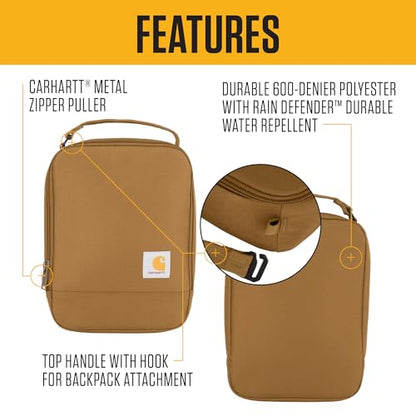 Carhartt Insulated Lunch Cooler For Men and Women, Fully Insulated Lunch Pale for Everyday Use, Atomic Blue - color: Atomic Blue