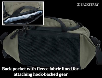 Tactical Sling Backpack Crossbody EDC Pack MOLLE Satchel Bag for Travel, Work, Camping and Hiking 8Liter - color: Olive Drab
