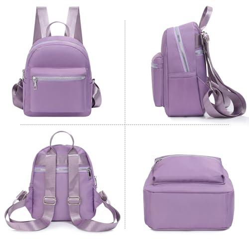 Etercycle Mini Backpack Purse for women, Small Backpack Purse, Shoulder Bag for Travel (Purple) - color: Purple
