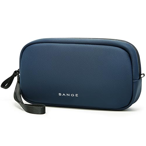 BANGE Cable Organizer Travel Case, Tech Pouch for Traveling Accessories, Carry Storage for Cords, Charger, Adapter, Cables, Power Bank - color: blue, size: S