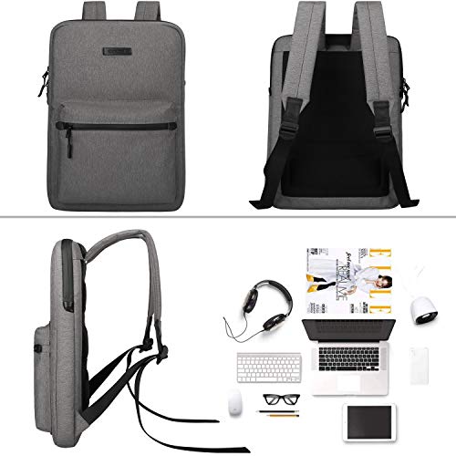 Backpack for Men Women Business Slim Backpack Computer Bags Lightweight Laptop Bag - for 14 15 15.6 20 inch Macbook - color: Dark Grey