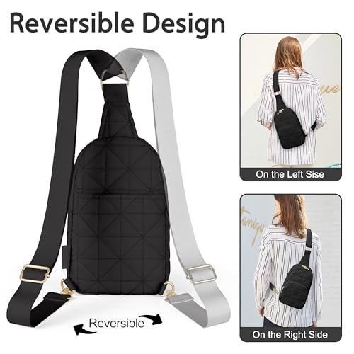 REVOTRA Crossbody Bags for Women Sling Bags Fanny Pack Chest Bag Travel Purse Anti Theft Mother's Day Birthday Gifts for Women Mom Sister Wife Black - color: Black Small Crossbody