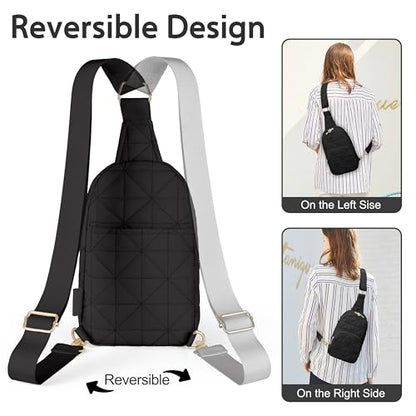 REVOTRA Crossbody Bags for Women Sling Bags Fanny Pack Chest Bag Travel Purse Anti Theft Mother's Day Birthday Gifts for Women Mom Sister Wife Black - color: Black Small Crossbody