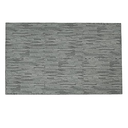100 Sq. Ft 3/8 Inch Thick Printed Foam Tiles Interlocking Foam Mat, Sea Haze Grey Wood Grain Style Print, (24"x24", 25 pcs), Protective Flooring for Home, Exercise or Trade Show - color: Sea Haze Grey