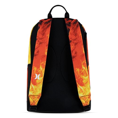 Hurley Unisex-Kids Graphic Backpack, Fire, One Size - color: Fire