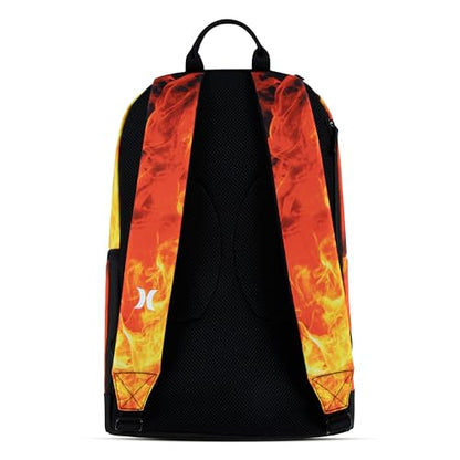 Hurley Unisex-Kids Graphic Backpack, Fire, One Size - color: Fire