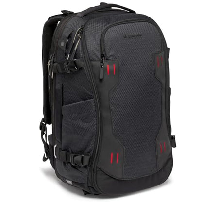 Manfrotto PRO Light Flexloader L, Professional Backpack for Cameras, Expandable Pocket for 3-Axis Gimbal Stabilizer, Multiple Tripod Attachment Points, Interchangeable Dividers, Black