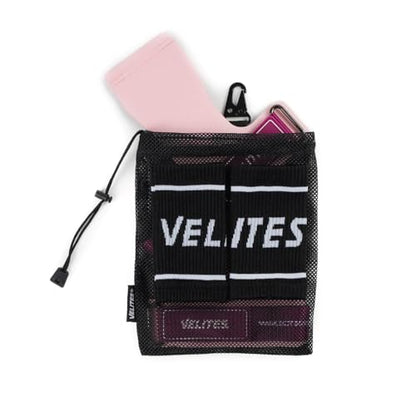 Velites - Official Crossfit® Games Quad Ultra Grips - No Chalk and Smooth Bars - Wristbands and Carry Bag Included - Pull-ups, Muscle-ups and Toes to bar - color: Pink, size: Large