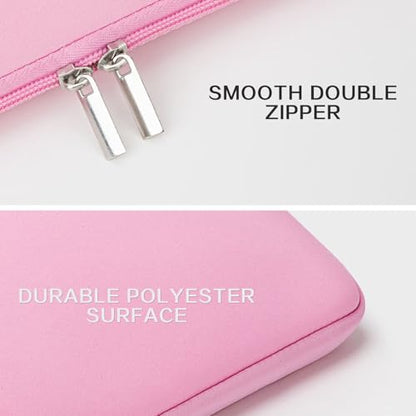 RAINYEAR 11-11.6 Inch Laptop Sleeve Case with Front Pocket & Accessories Pouch, Protective Soft Cover Compatible with MacBook Neo A18 11.6" MacBook Air 11" Notebook Tablet Ultrabook Chromebook (Pink) - color: Pink, size: 11"-11.6"