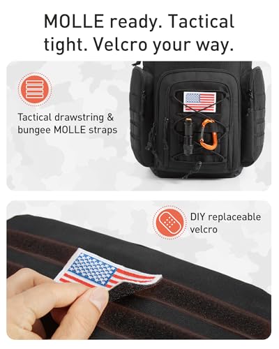 TOURIT 30L (42 Cans) Tactical Cooler Backpack – Military-Grade Insulated Cooler Bag with 16H Ice Retention, Leakproof Multi-Pocket Picnic Backpack for Camping & Hiking, Featuring DIY Hook & Loop Panel - color: Forest Ops Camo