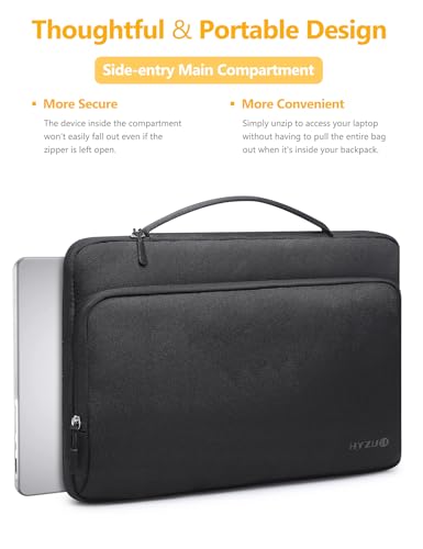 HYZUO 13.3-14 Inch Laptop Bag Case Sleeve for MacBook Pro 14 M5-M1 Pro/Max A3426 A3427 2026-2021, 13.3" MacBook Air/Pro, 13.8"/13.5" Surface Laptop/Book, 13" 13.3" HP Dell Lenovo Asus Acer, Black - color: Black, size: 13.3-14 Inch