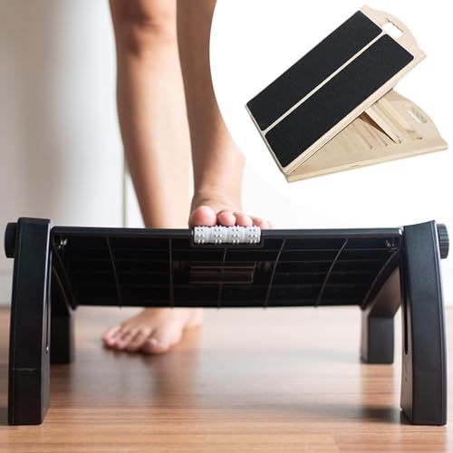 Wooden Slant Board for Calf Stretching Adjustable Stretch Board Foldable Calf Stretcher