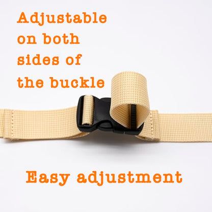 Backpack Chest Strap, Universal Add on Adjustable Sternum Strap, Chest Belt Replacement, with Heavy Duty Quick Release Buckle Clip, for Travel, Hiking, Camping, School - color: Beige
