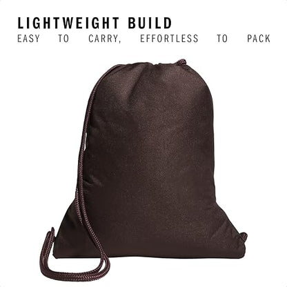 adidas Alliance Sackpack – Drawstring Backpack for Sports, Small Gym Bag, Shadow Brown/Rose Gold/2, OSFA - color: Shadow Brown/Rose Gold/2