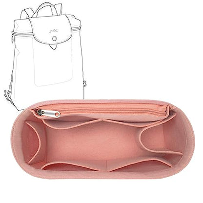 Lckaey purse backpack organizer for le pliage knapsack Felt Bag insert Multi Pocket 1013pink - color: pink
