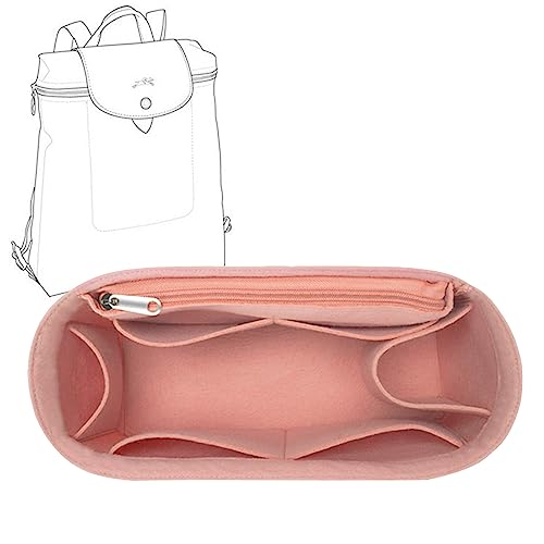 Lckaey purse backpack organizer for le pliage knapsack Felt Bag insert Multi Pocket 1013pink - color: pink