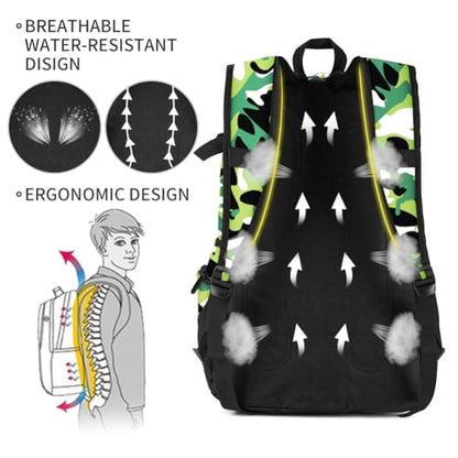 rickyh style School Backpack Travel Bag for Men & Women Lightweight College Back Pack with Laptop Compartmen - color: 04mchlv