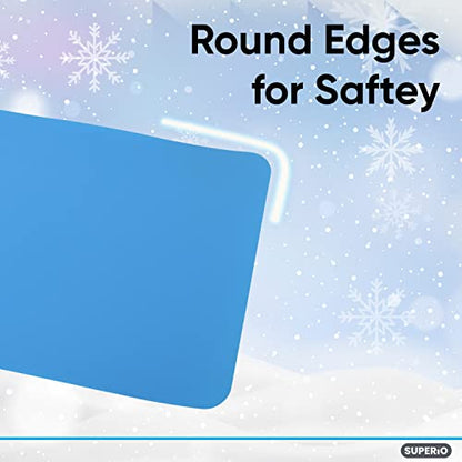 Superio Snow Slider Mat, Flexible Snow Sled Flying Carpet, Roll up Sleds for Kids 36" / Adults 54" Lightweight Plastic Snowboard Sled, 1 Pack - color: Blue, size: 36"