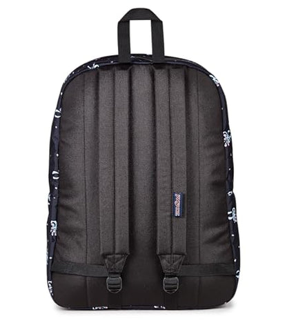JanSport SuperBreak One Backpack - Durable, Lightweight Bag with 1 Main Compartment, Front Utility Pocket with Built-in Organizer, Premium Backpack, Pastel Petals - color: Pastel Petals Black/Blue/Pink/Green