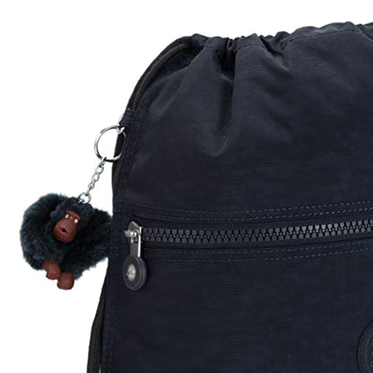 Kipling Women's Supertaboo Drawstring Bag, Strong, Colorful, Convenient, Polyamide Schoolbag - color: True Blue Tonal, size: 15.5''L x 17.75''H x 0''D
