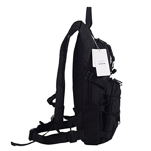Hydration Backpack with 3L Water Bladder for Hiking and Climbing - color: Black