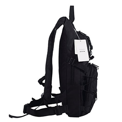 Hydration Backpack with 3L Water Bladder for Hiking and Climbing - color: Black