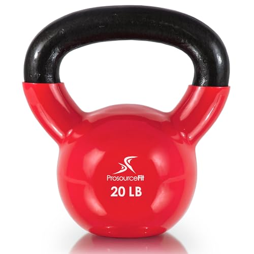 ProsourceFit Vinyl Coated Cast Iron Kettlebells for Full Body Fitness Workouts - size: 20.0 Pounds