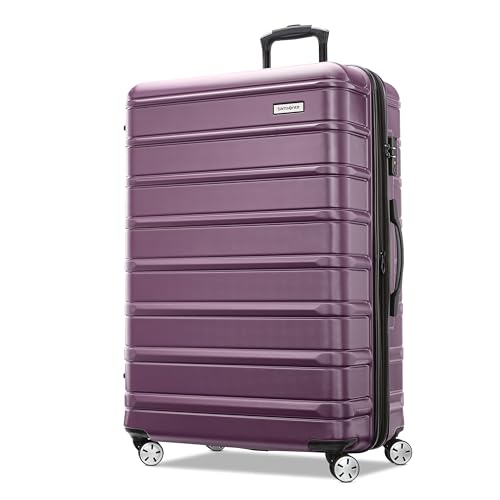 Samsonite Omni 2 Hardside Expandable Luggage with Spinner Wheels, Checked-Large 28-Inch, Purple - color: Purple, size: Checked-Large Spinner
