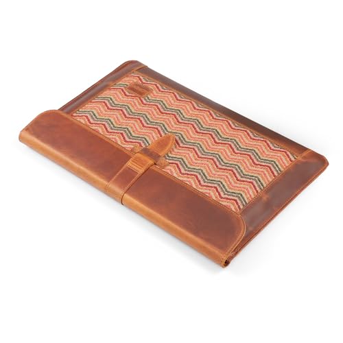 Londo Leather Sleeve Compatible with MacBook Pro 14 & Air 13-13.3 Inch (M5, M4, M3, M2, M1, Pro, Max) & iPad Pro 12.9, Premium Top Grain Leather Laptop Bag, 2020 to 2026 Models - color: Camel, size: 13-14 inches