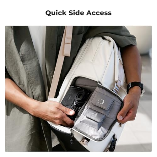 K&F CONCEPT Camera Backpack, Camera Bags for Photographers Large Capacity Camera Case with Raincover,15-15.6 Inch Laptop Compartment Compatible for Canon/Nikon/Sony/DJI Mavic Drone - color: 08-beige