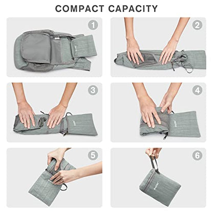G4Free 10L/15L Hiking Backpack Lightweight Packable Hiking Daypack Small Travel Outdoor Foldable Shoulder Bag - color: Grey, size: 10L