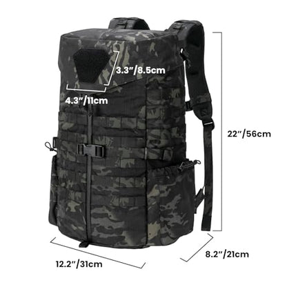 EXCELLENT ELITE SPANKER Tactical Backpack 35L Camping Hiking Backpack - color: Multicam Black