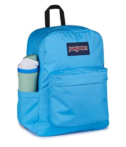 JanSport SuperBreak Plus Backpack with Padded 15-inch Laptop Sleeve and Integrated Bottle Pocket - Spacious and Durable Daypack for Work and Travel - Electric Azul - color: Electric Azul