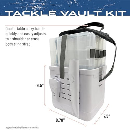 FROGG TOGGS EVA Tackle Vault, Lightweight, Customizable Fishing Tackle Bag - color: White, style: 3700 Kit