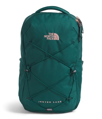 The North Face Jester Everyday Laptop Backpack - PFAS Free - color: Deep Nori/Burnt Coral Metallic