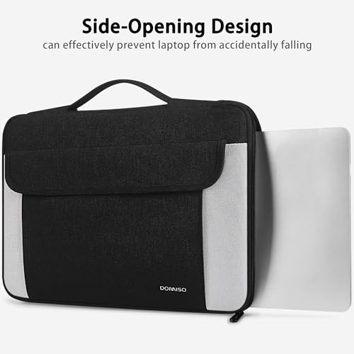 DOMISO 15.6-16 Inch Laptop Sleeve Case,Water-resistant Laptop Protective Case for MacBook Pro16,Dell XPS 16,Lenovo,HP, ASUS, Acer,Black - color: Black, size: 15.6-16 Inch