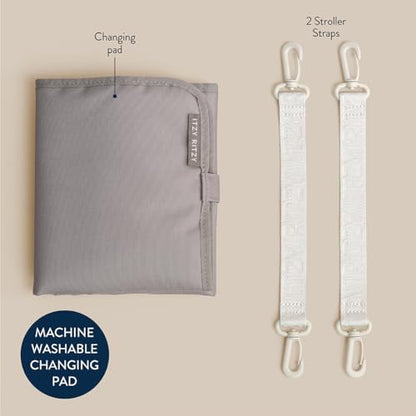 Itzy Ritzy Belong Bucket Backpack – Lightweight Diaper Bag Backpack Featuring 16 Pockets, Bucket Top Opening, Stroller Straps & Changing Pad – Organized and Stylish Everyday Family Backpack (Cream) - color: Bone