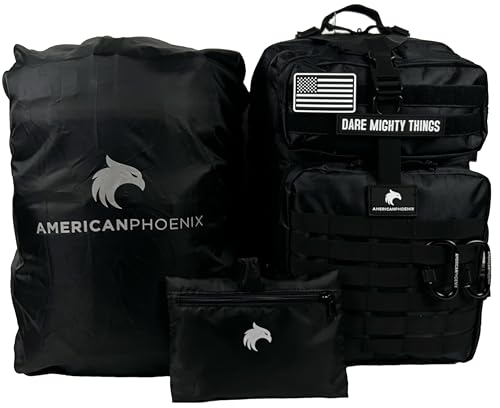 45L to 55L Expandable Professional Tactical Backpack | 1680D SUPER HEAVY DUTY BALLISTIC NYLON |10X Stronger Work & Military Bag | Built-In Rain Cover | MADE BY PROS FOR PROS (Carbon Black: Pro Series) - color: Carbon Black: Pro Series